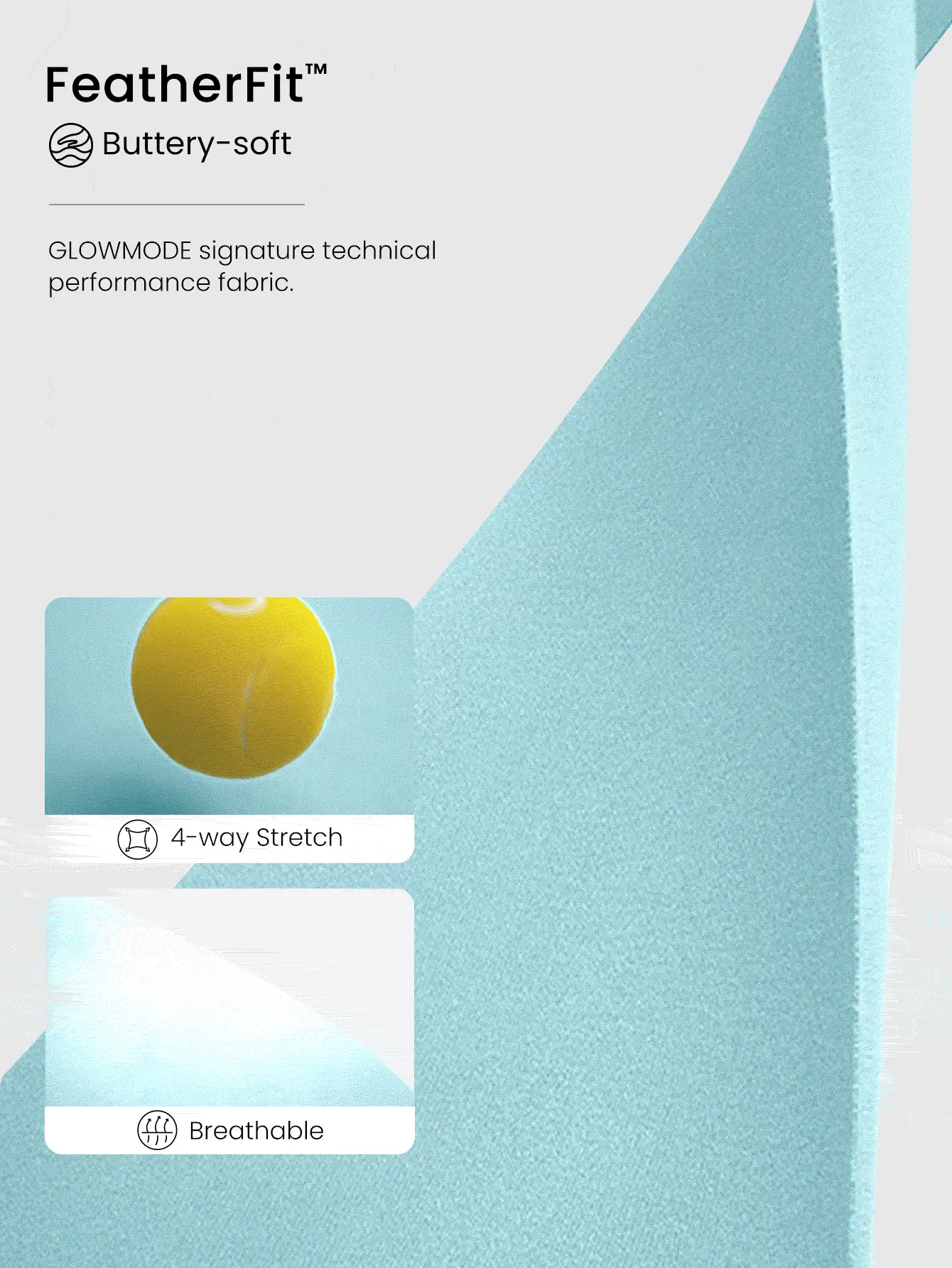 GLOWMODE FeatherFit™ See You Around Backless Sports Bra - Aqua Blue - View 4