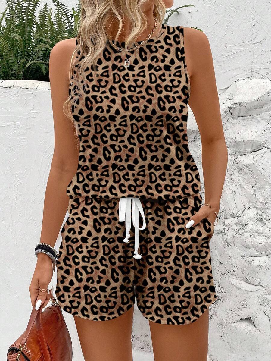 SHEIN LUNE Casual And Simple Plus Size 2-Piece Set, Suitable For Summer - Multicolor - View 1