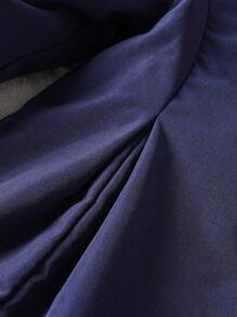 Baby Girl Spring/Autumn Casual Heart Embroidery Color Block Stripe College Style Jacket - Navy Blue - View 5