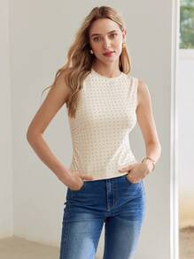 MOTF PREMIUM TOP DE TANQUE AJUSTADO CON LADO FRUNCIDO DE PEDRERÍA - Blanco - Ver 4