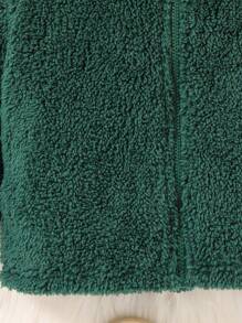 SHEIN Áo khoác trùm đầu mềm mại và ấm áp hình khủng long dễ thương màu trơn cho bé trai vào mùa thu và mùa đông - Nhiều màu - Xem 7