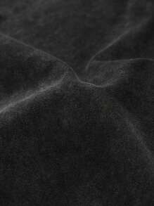 ROMWE MEN Anime 男士炒菜图案短袖T恤，适合春夏季日常穿着、学校穿着、2000年代风格 - 黑色 - 查看 7