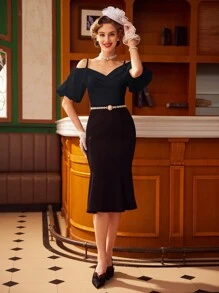 Vintamour Áo ngắn tay phồng dáng ôm cổ điển thanh lịch cho mùa xuân/hè, thích hợp mặc thường ngày hoặc đi nghỉ mát, áo nữ dự tiệc Ngày của Mẹ, áo dự hòa nhạc, áo cưới mùa hè, áo nữ mùa hè, áo trắng, áo dành cho giáo viên, áo tốt nghiệp, áo cưới, áo sinh nhật, áo dự tiệc trưa, áo công sở, áo phong cách quý tộc cổ điển, áo nữ công sở, áo dự tiệc trưa, áo sinh nhật - màu đen - Xem 3