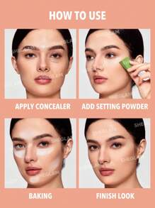 SHEGLAM Insta-Ready Face & Under Eye Setting Powder Duo-Cocoa Loco 2 Em 1 Pó Solto Iluminador Pó Fixador Fosco Sem Poros à Prova D'áGua Maquiagem Facial Pó De Inverno De Natal Marca Beleza Maquiagem Maquiagens CosméTico Para Mulheres E Garotas Perfeito Para Outono E Inverno Ideal Para Y2K Moda Elegante Adequado Para AniversáRio Dia Das MãEs Carnaval Prenda Festa De Pronto Melhor Cor - Cocoa Loco - Visão 10