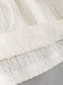 Sweetra 女士纯色简约风格针织面料背心，适合日常穿着 - 杏色 - 查看 5