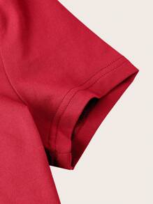 SHEIN EZwear 3入組休閒純色萬用方領短袖女士T恤，夏季完美穿搭 - 彩色 - 查看 5