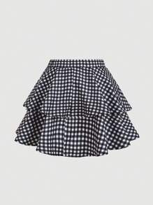 SHEIN MOD Conjunto de Top tipo Cami con lazo y falda floral, color oscuro/multicolor, verano