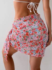 SHEIN Swim Summer Beach Sweet Ditsy Floral Cover-Up - Multicolor - View 1