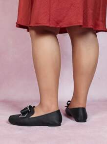 CUCCOO CURVES CUCCOO 女士宽版蝴蝶装饰平底鞋 万圣节圣诞节 - 黑色 - 查看 6