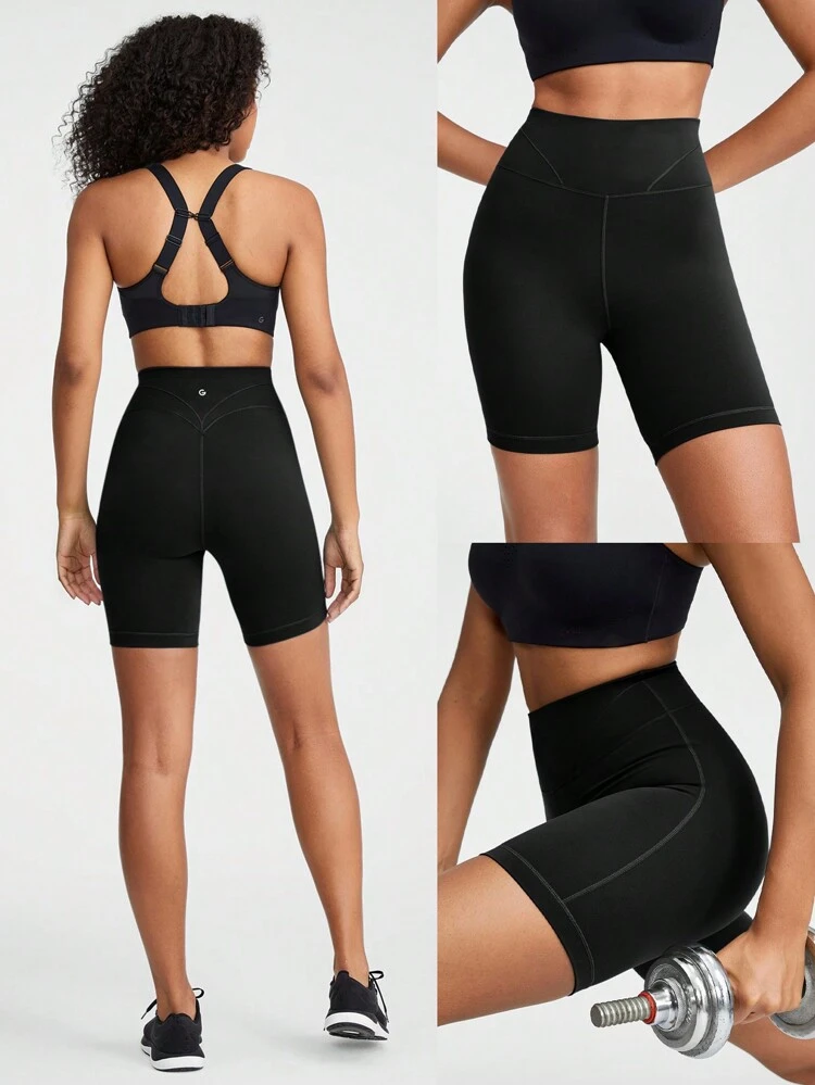 6" Powersculpt™-Air Butt-Lifting Seam Drawstring Biker Shorts High Impact Running Training Tennis Quick Dry Moisture Wicking Cool Feeling