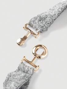 SHEIN MOD 金属收缩不对称下摆围脖女式吊带背心