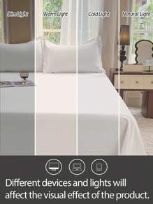 1 Stück 100% Polyester leichtes und atmungsaktives einfarbiges Spannbetttuch, modernes zusammengesetztes Bettwaren-Spannbetttuch für das Schlafzimmer