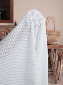 EMERY ROSE Plus Size Women's Spring And Autumn Solid Color Loose Open Front Casual Jacket With 3/4 Sleeves Winter Fall