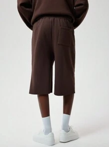 Forever 21 Herren Mittellange Shorts in Kamel mit rauen Kanten