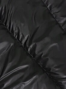 RueChic Men Zip-Up Regular Puffer Coat - Black - View 5