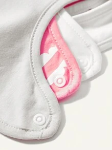 6 Stücke Baby Mädchen Baumwoll Sabber Lätzchen, Regenbogen- und Blumen Muster Einheitsgröße Bandana Lätzchen in einfarbigen Farben - Verschiedenfarbig - Übersicht 7