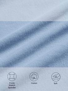 Cozy Pixies 新生嬰兒男童卡通動物圖案圓領長袖連身衣連褲套裝 - 藍色 - 查看 7