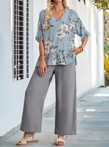 EMERY ROSE 夏季套装女士两件套教师装 - 彩色 - 查看 1