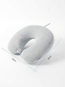 Gối du lịch hình chữ U mềm mại và thoải mái - Màu Xám nhạt - Xem 4