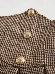 超高腰百褶复古格子裙，适合返校季，返校服装，格子裙，女士复古服装，宫廷裙 - 彩色 - 查看 3