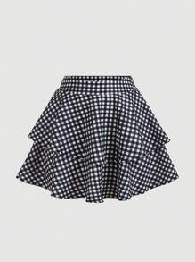 SHEIN MOD Conjunto de Top tipo Cami con lazo y falda floral, color oscuro/multicolor, verano