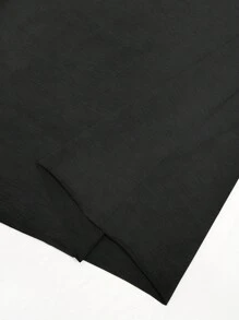 Manfinity Dauomo Men's Summer Solid Color Hooded Casual Top, Versatile - Black - View 4