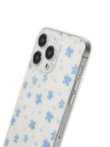 Luiza Werlang 艺术家卡哇伊花朵图案闪亮透明手机壳可爱时尚，节日，情人节