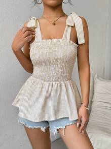 Chiquease Top de tanque de cuadros sexy para mujer