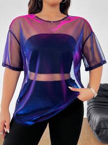 CovetEZ 大尺碼女性時尚兩件套日常穿著套裝 - 彩色 - 查看 4