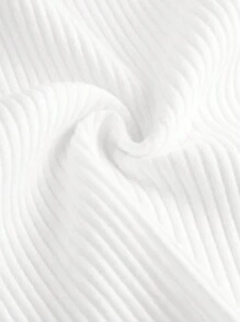 Teen Girls' High Neck Long Sleeve Top And PU Leather Mini Skirt Two Pieces Set - Multicolor - View 5