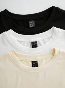 Chiquease 女士春夏時尚素色圓領長袖舒適休閒T恤，萬能搭配