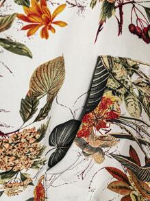 Áo khoác có mũ trùm đầu không tay in ngẫu nhiên dành cho nữ cỡ lớn - Nhiều màu - Xem 5