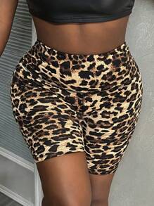 Slaydiva Shorts sexys y elegantes de estampado de leopardo para mujer, modelo nuevo 2024