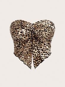 SHEIN Unity Women's Asymmetrical Hem Twist Design Strapless Tank Top (Multiple Colors) - Multicolor - View 6