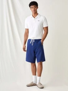 Manfinity VCAY Quần short nam dệt thường ngày trẻ trung eo đàn hồi màu trơn chắp vá - Nhiều màu - Xem 5