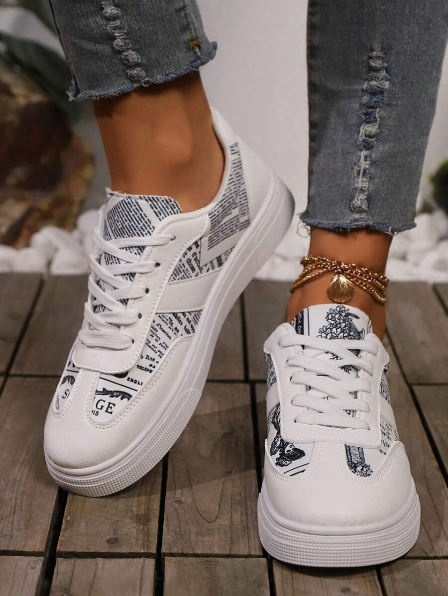 Tênis Diários Simples e Estampados para Adolescentes | SHEIN Brasil