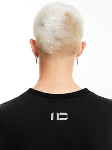 Manfinity VCAY Men's Knitted Street Style Air Layer Vest, Loose Fit, 3M Reflective Print, Suitable For Summer Fashion - Black - View 6