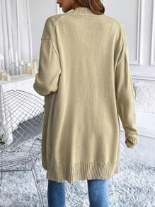 SHEIN Unity Khaki Strappy Button Front Shirt - Khaki - View 2