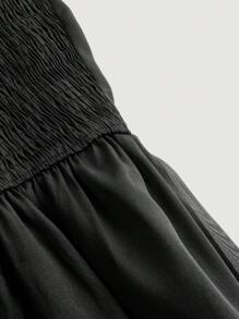 SHEIN MOD Vestido de manga abullonada estilo romántico vintage con tirantes desmontables para mujer, ropa, vestido de fiesta, atuendos de despedida de soltera, atuendos de festivales