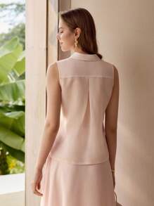 MOTF PREMIUM ÁO THƠ KHÔNG TAY IN HOA - Hồng - Xem 7