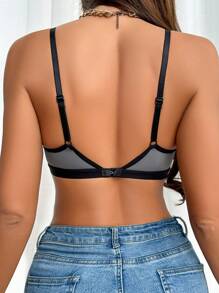 Ladies' Color Block Spaghetti Strap Bra, Wire-Free, 1pc - Multicolor - View 2