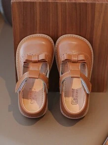 嬰兒女孩平底鞋，時尚、舒適、簡約、休閒、基礎款，魔術貼兒童鞋