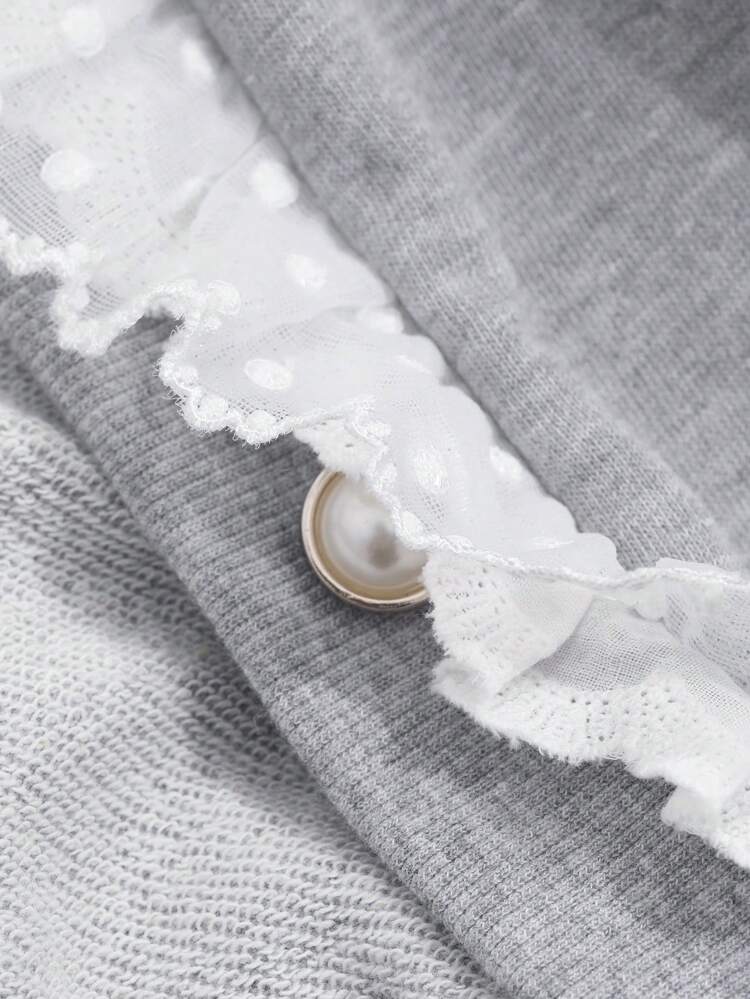 Women's Lace Decor Simple Daily Long Sleeve Jacket