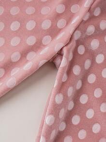 Girls Leggings, Pink Solid Color Long Basic Tights - Pink - View 4