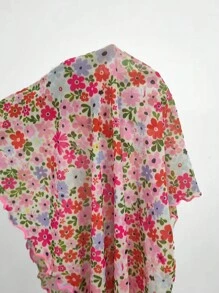 SHEIN Swim Summer Beach Sweet Ditsy Floral Cover-Up - Multicolor - View 6