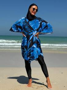 Swim Mulvari Women's Summer Beach Tropical Printed Cover-Up - Multicolor - View 4