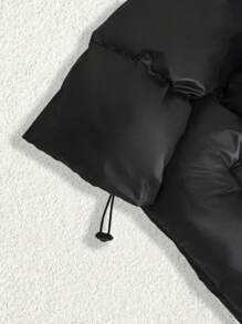 RueChic Men Zip-Up Regular Puffer Coat - Black - View 4