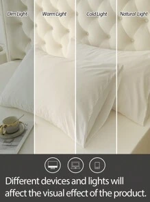 1pc Solid Color Polyester Envelope Pillowcase, No Inner - Multicolor - View 5