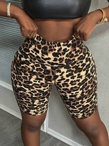 Slaydiva Shorts sexys y elegantes de estampado de leopardo para mujer, modelo nuevo 2024