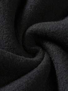 ROMWE MEN Men's Gothic Print Zip Front Drawstring Loose Fit Hooded Sweatshirt , Long Sleeve Top